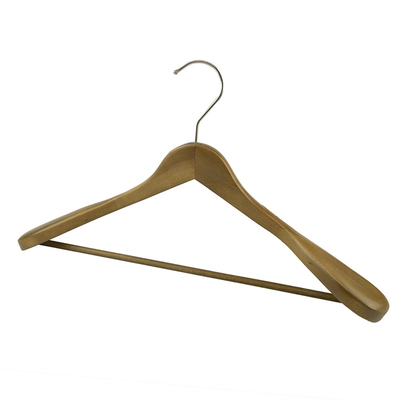Деревянная вешалка для костюмов и верхней одежды (Арт. ABD) купить оптом в Плечики.biz